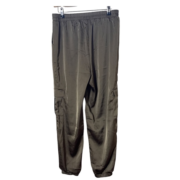 GILLI Brown Satin Joggers Size Medium - Picture 4 of 9